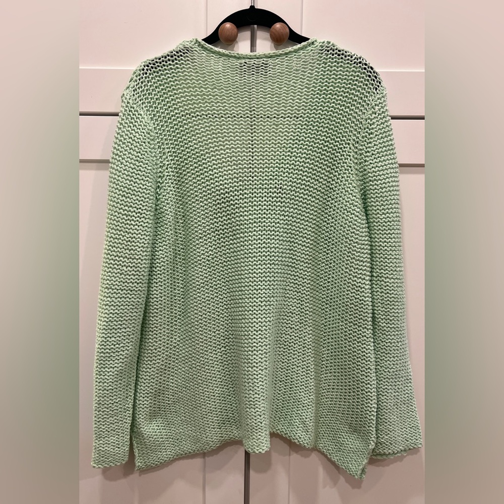 WOODEN SHIPS MAUI CHUNKY V COTTON SWEATER, SIZE M/L. - Picture 3 of 12